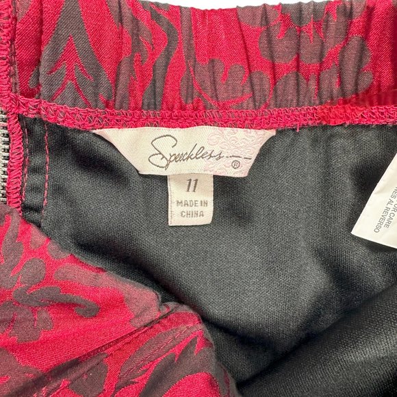 Speechless Ruby Floral Damask Mini Dress (11) - Picture 9 of 10